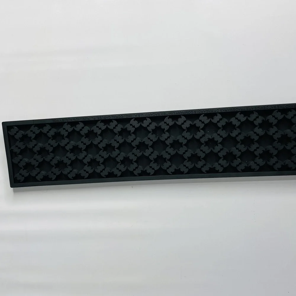3 NEW Bacardi Rum Black Rubber Bar Rail‎ Spill Mat — 24